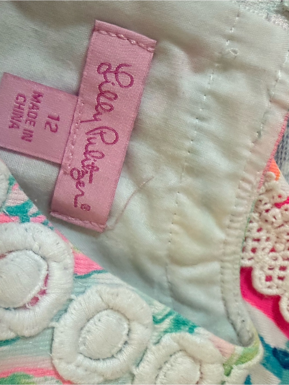 Lilly Pulitzer Pink Flamingo Embroidered Girls' Dress
